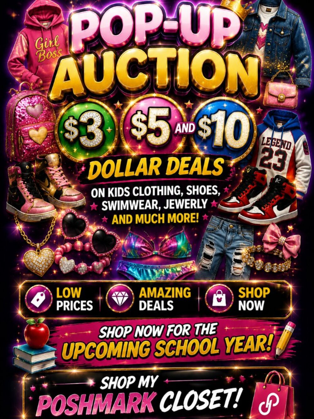 🎉🛍️ POP-UP AUCTION IS HERE! 🛍️🎉🚨 Don't miss out🚨FRIDAY 1PM EST